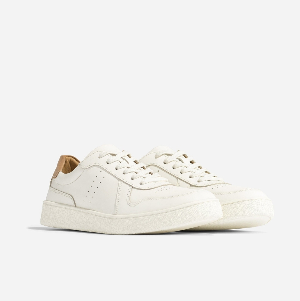 NIB Nisolo Bria Go-To Sneakers White Leather 7.5